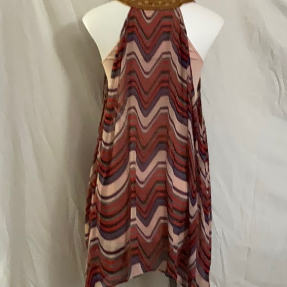 Free People Short Casual Dress Sz S Boho asymmetrical Hemline Aztec RN66170 - Picture 7 of 10